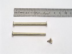 60 mm lg Messing-Buchschrauben