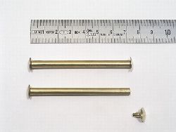 70 mm lg Messing-Buchschrauben