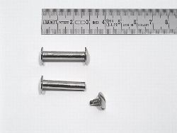 25mm  vernickelt Buchschrauben