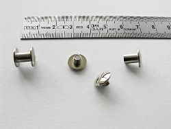 7mm vernickelt Buchschrauben